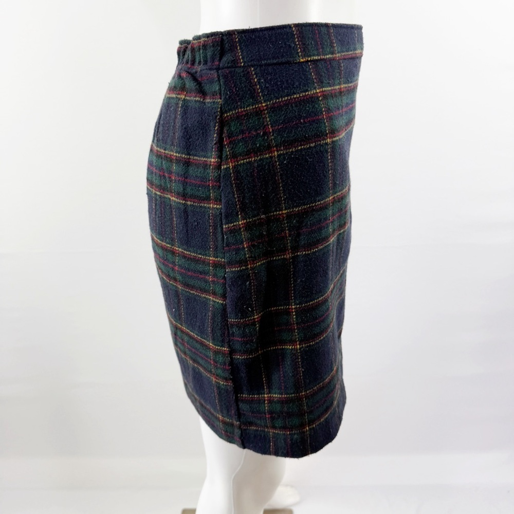 Hollister Navy Blue Plaid Ultra High Rise Mini Skirt Size S Tartan Fall Winter - Picture 4 of 8